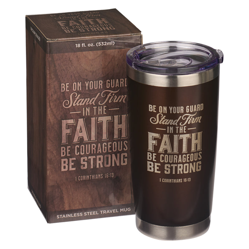 Stainless Steel Travel Mug Stand Firm In The Faith