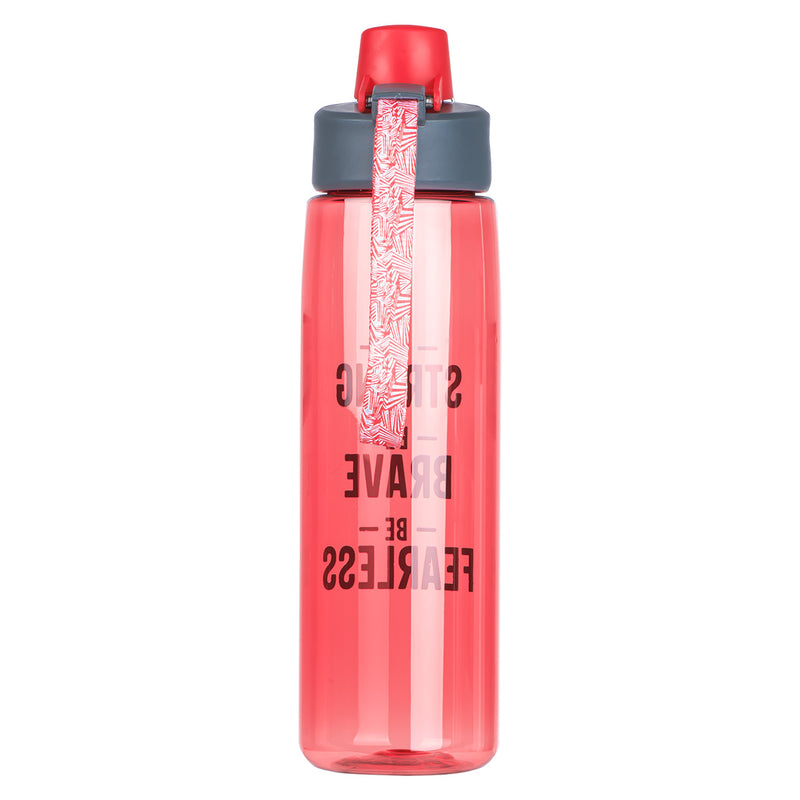 Be Strong Be Brave Be Fearless Red Plastic Water Bottle