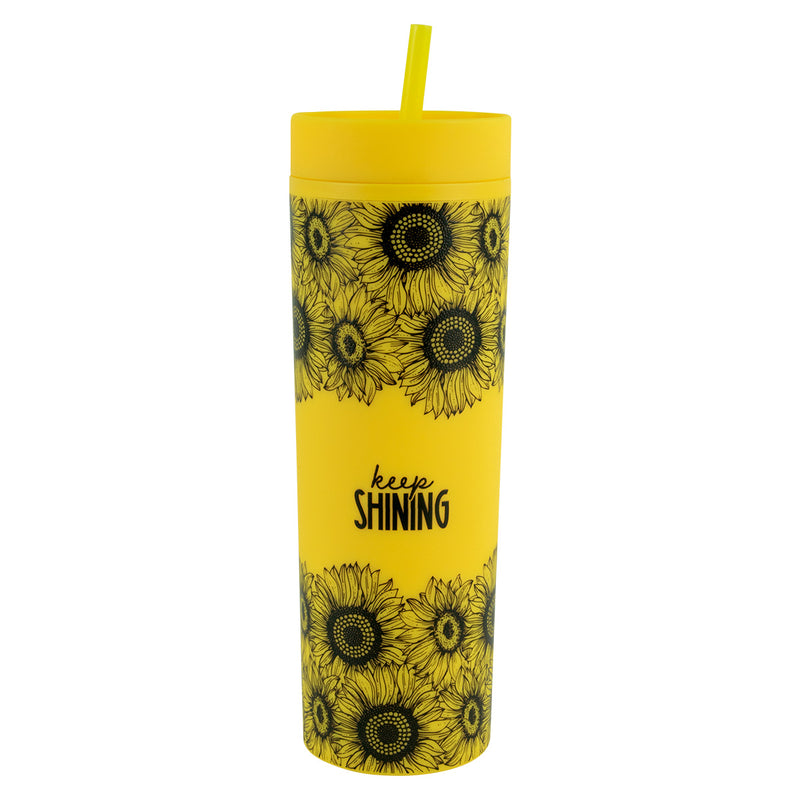 Keep Shining Plastic Tumbler With Straw