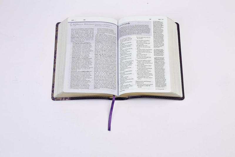 NKJV Study Bible for Women, Personal Size Edition Plum/Lilac Leather