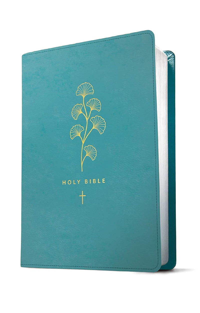 NLT Premium Gift Bible NLT (LeatherLike, Teal Cross, Red Letter)