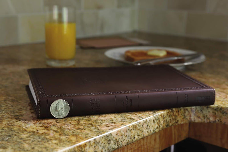 NIV, Value Thinline Bible, Large Print, Leathersoft, Brown, Comfort Print