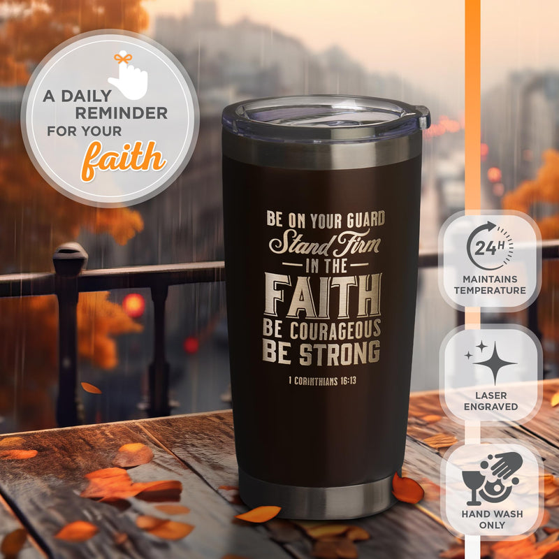 Stainless Steel Travel Mug Stand Firm In The Faith