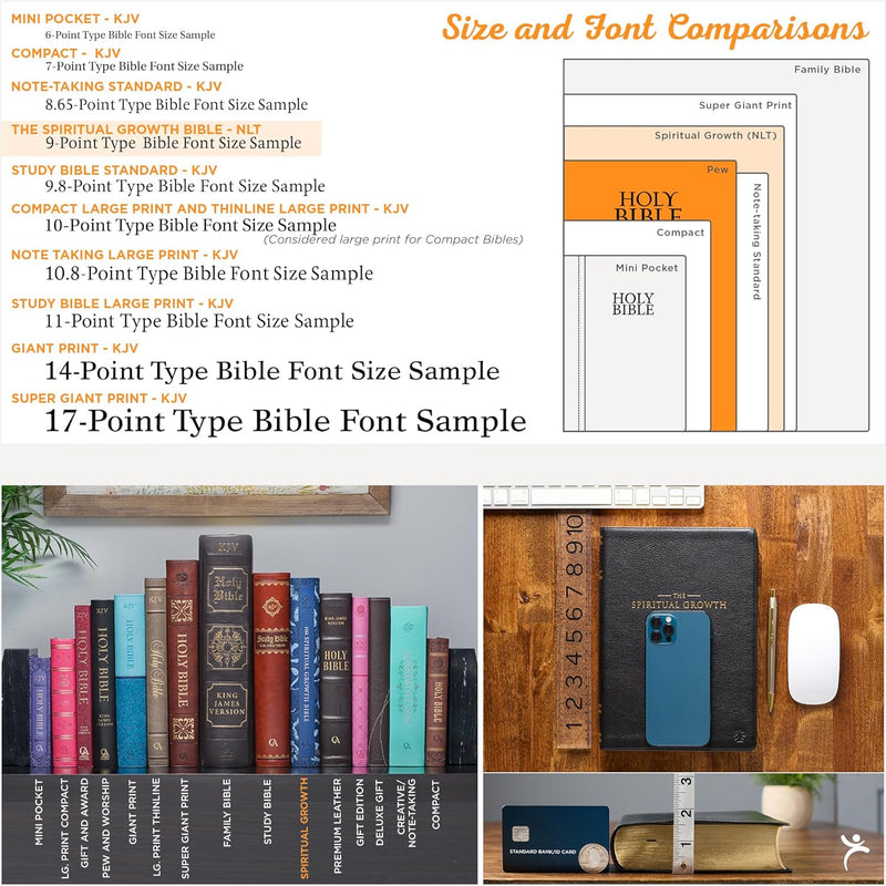 NLT Spiritual Growth Bible, Study Bible - New Living Translation Holy Bible, Leather, Pink (NLT Spiritual Growth Editions)