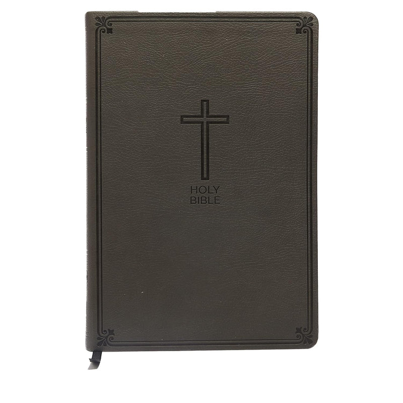 NKJV, Value Thinline Bible, Charcoal Leathersoft, Red Letter, Comfort Print: New King James Version