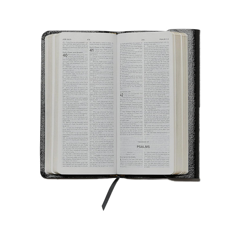 KJV Compact  Bible, Black Bonded Leather, Red Letter