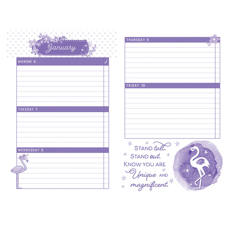 2025 School Diary - Daily Planner for Girls - Paperback