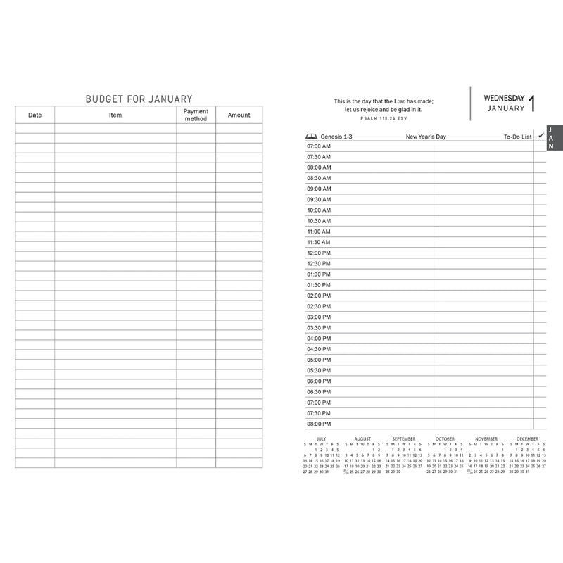 DAILY PLANNER 2025 - Strong and Courageous