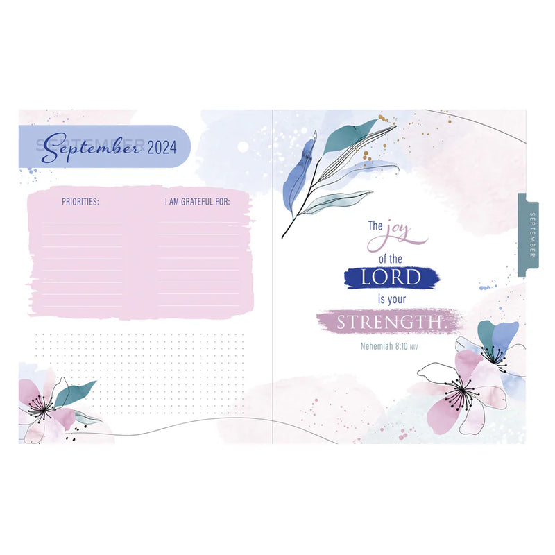 18-MONTH PLANNER 2025 God Refreshes My Soul - Wirebound