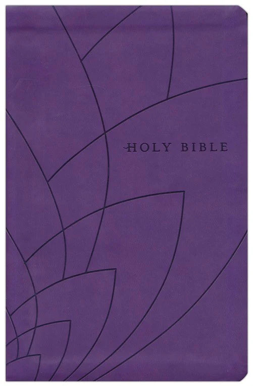 NLT Gift, Bible, Purple, Imitiation Leather, Presentation Page, Concordance, Red Letter, Ribbon Marker