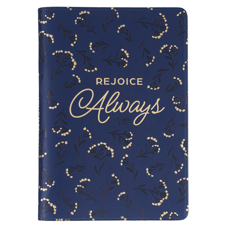 Journal Rejoice Always With Zipped Closure – 1 Thessalonians 5:16