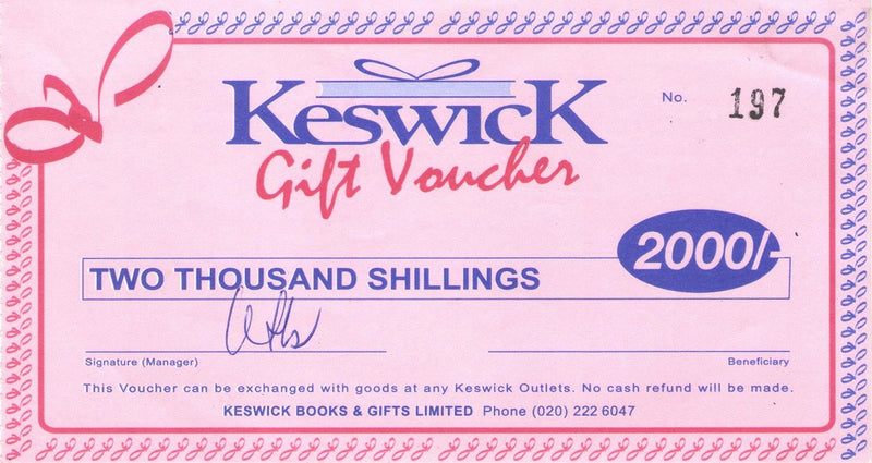 Keswick Gift Voucher 2000/-