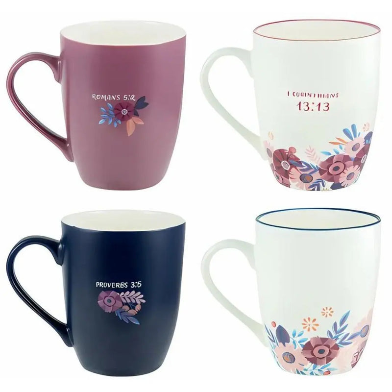 Rejoice Four Piece Ceramic Mug Set