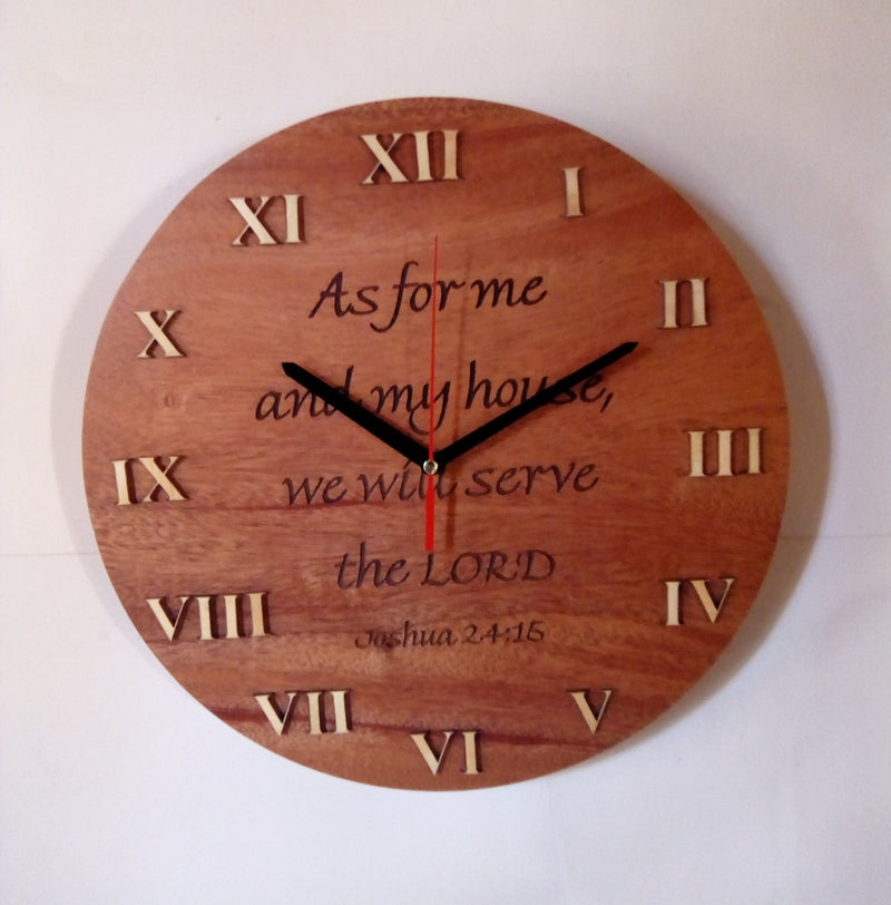 WOODEN WALL CLOCKS AS FOR ME & MY HOUSE