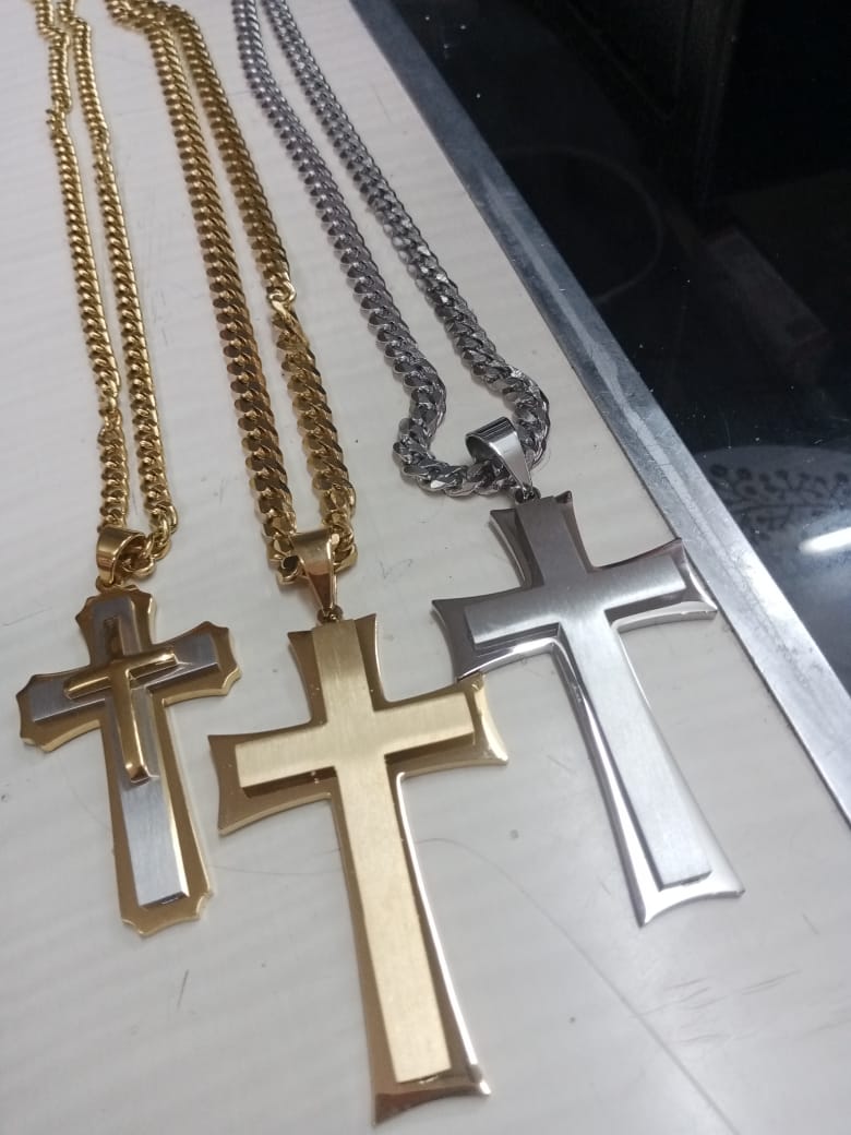 BISHOP CHAIN/CROSS- GOLDEN