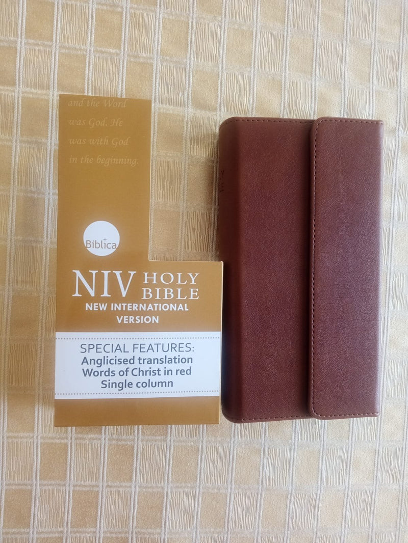 NIV TRIMLINE BIBLE BROWN FLAP (Pocket Size)