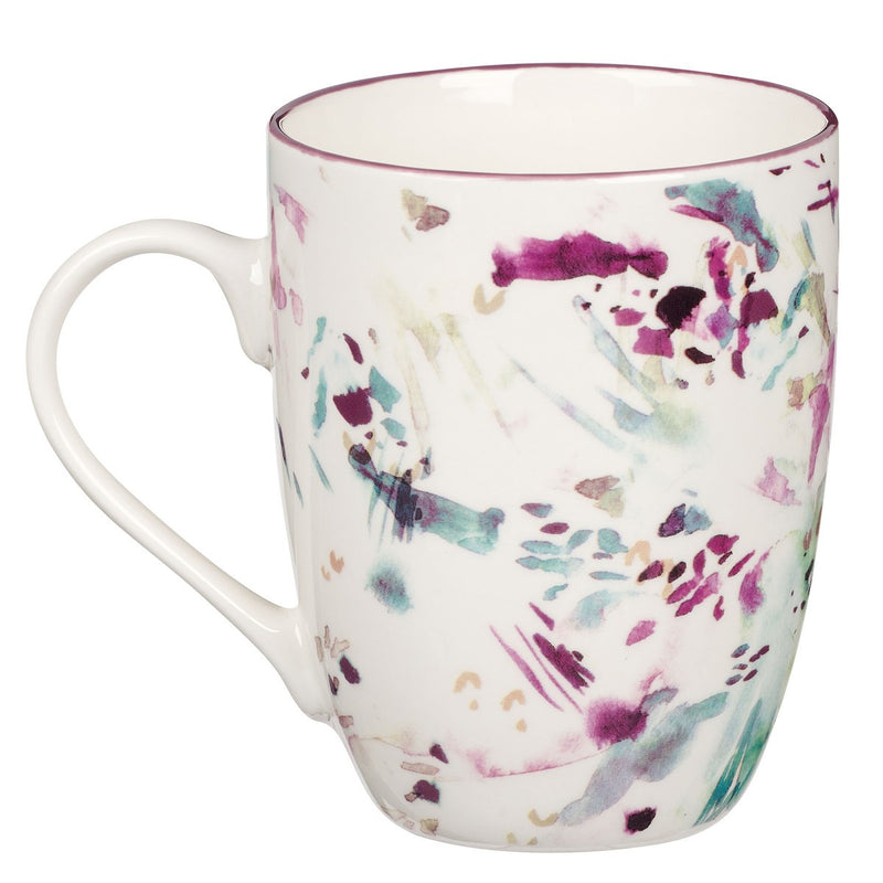 Mug Purple Abstract Be Still Ps 46:10