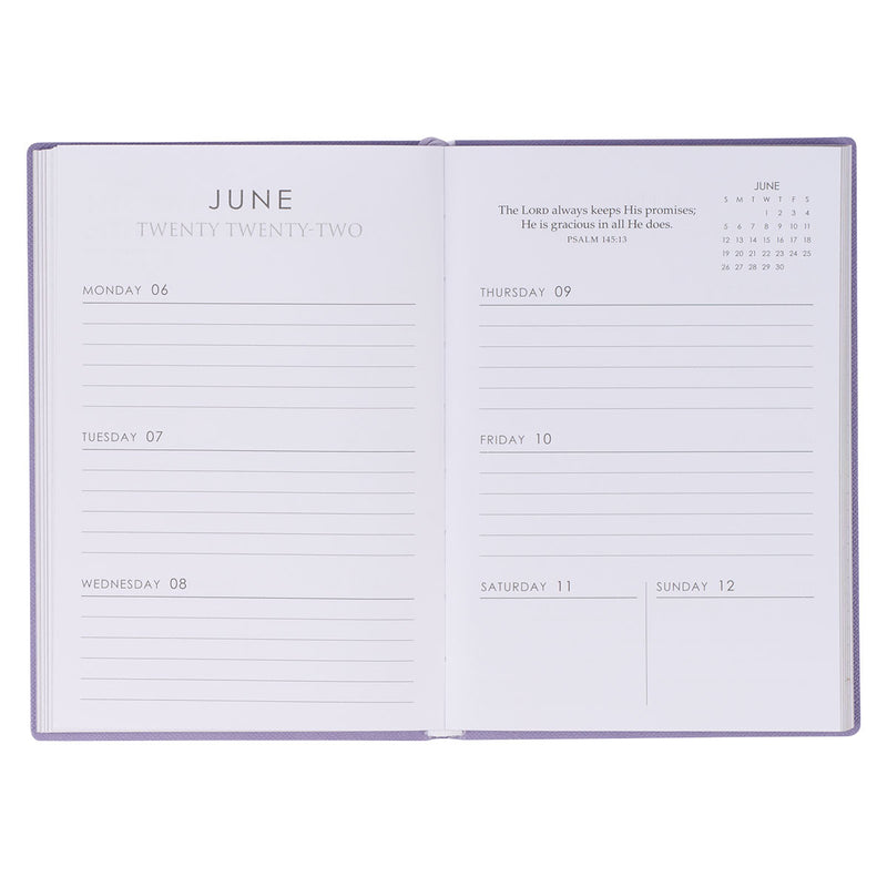 DAILY PLANNER PURPLE 2022